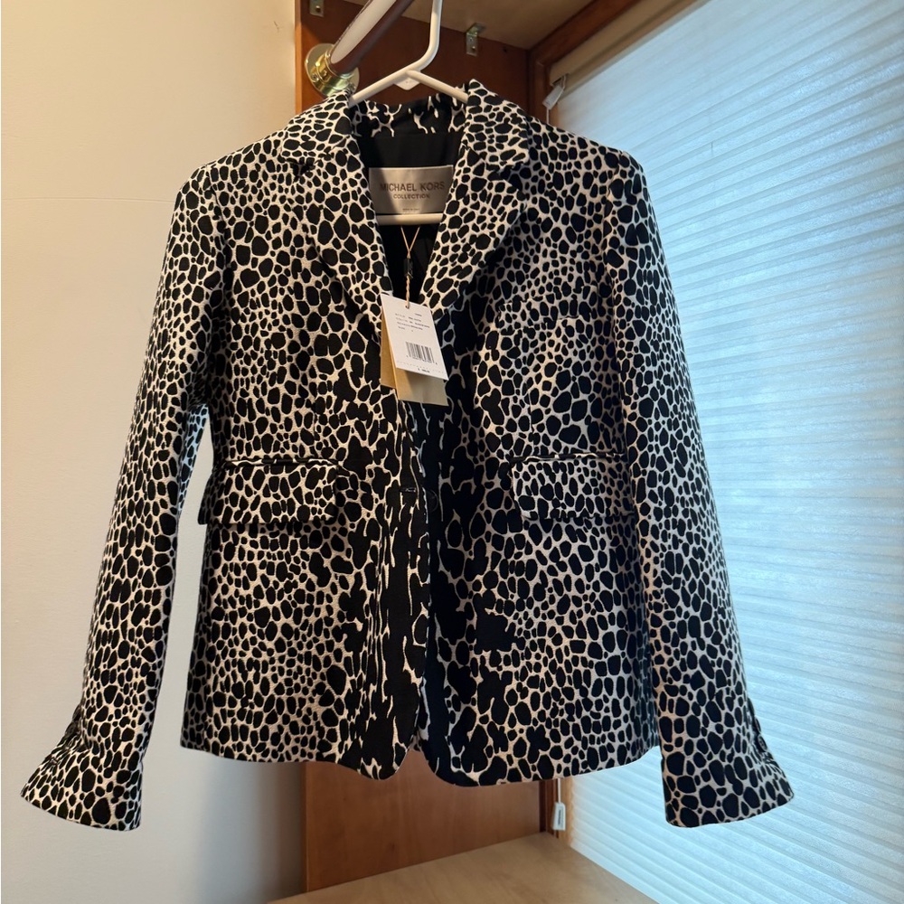 Michael Kors Collection Leopard Print Blazer